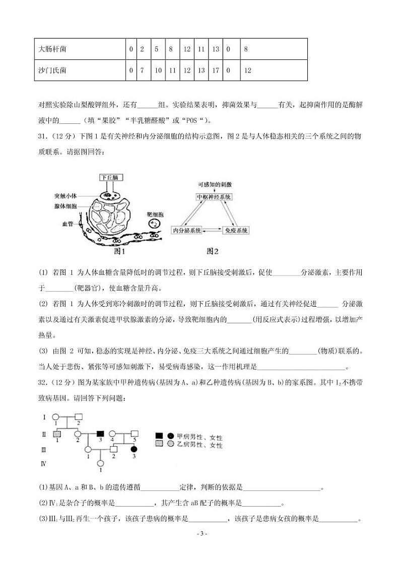 2020届四川省棠湖中学高三一诊模拟考试理综试题（PDF版）03