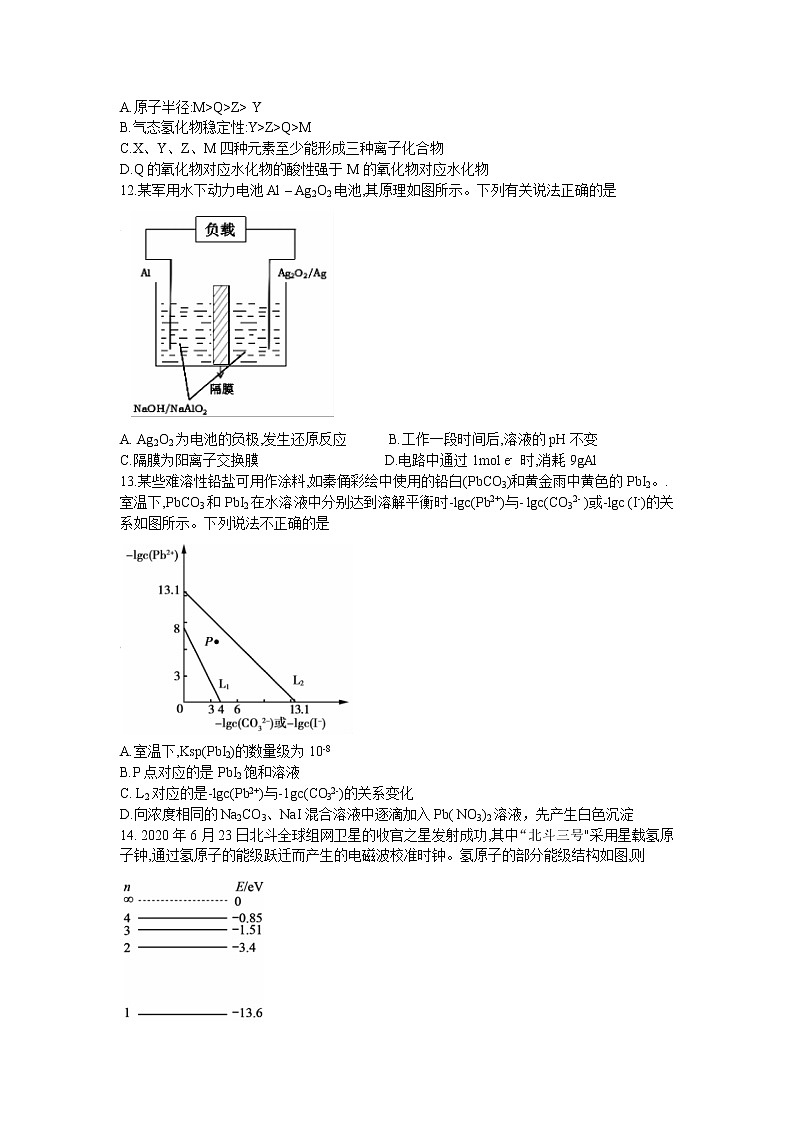 2022届江西省九江市高三下学期第一次高考模拟统一考试理综试卷第3页