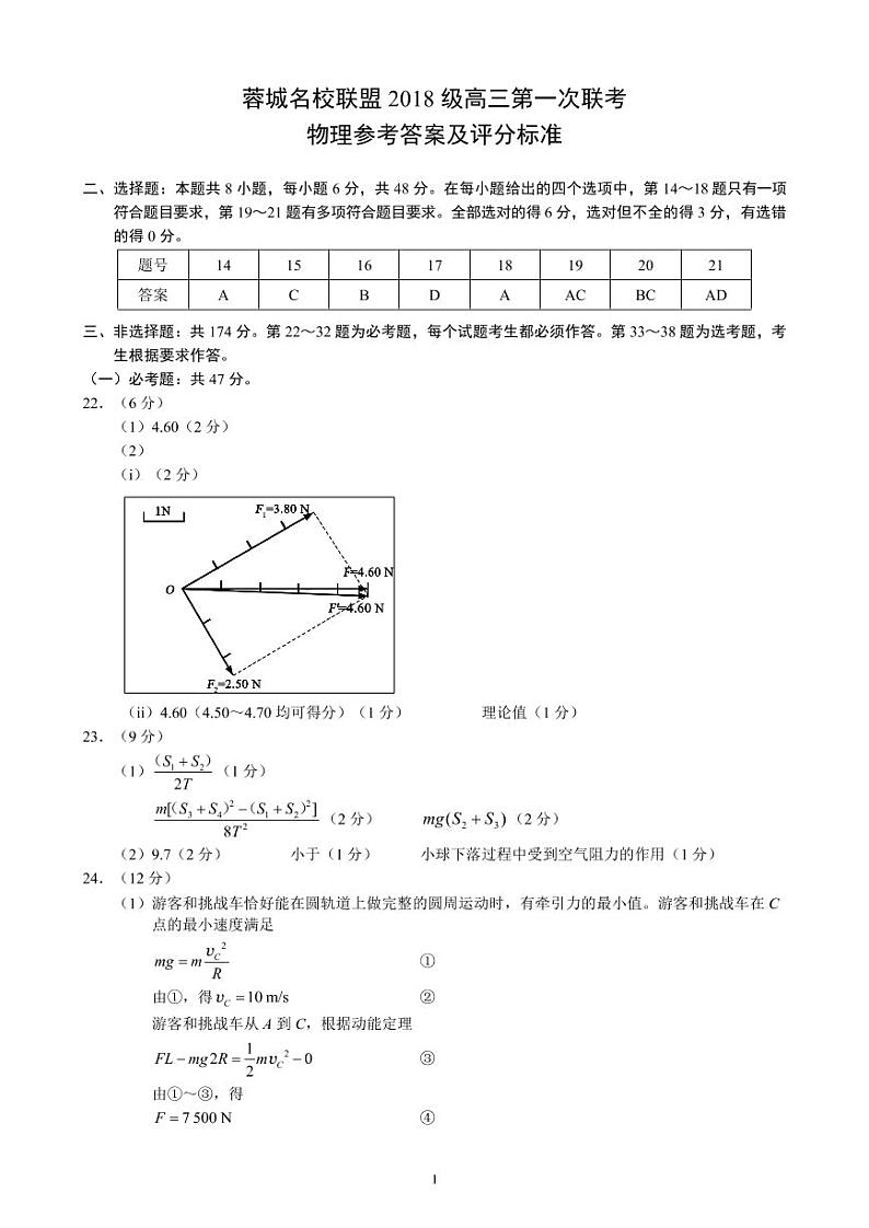 2021届四川省成都市蓉城名校联盟高三第一次联考理科综合试题 PDF版01