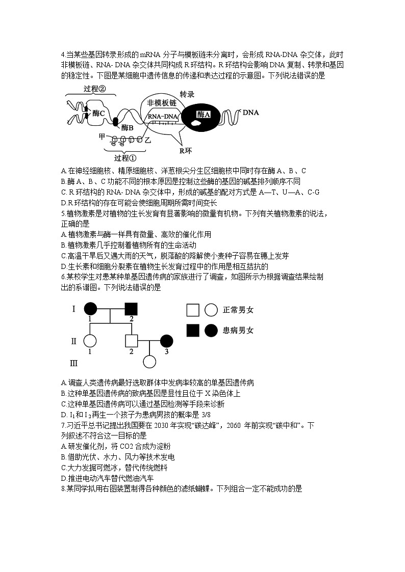 2022届四川省成都市蓉城名校联盟高三下学期第二次联考理科综合试题第2页