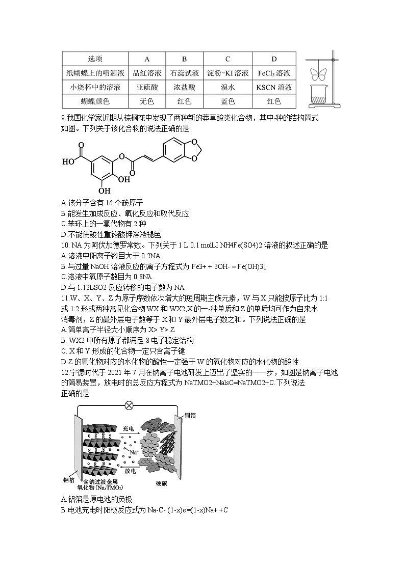 2022届四川省成都市蓉城名校联盟高三下学期第二次联考理科综合试题第3页