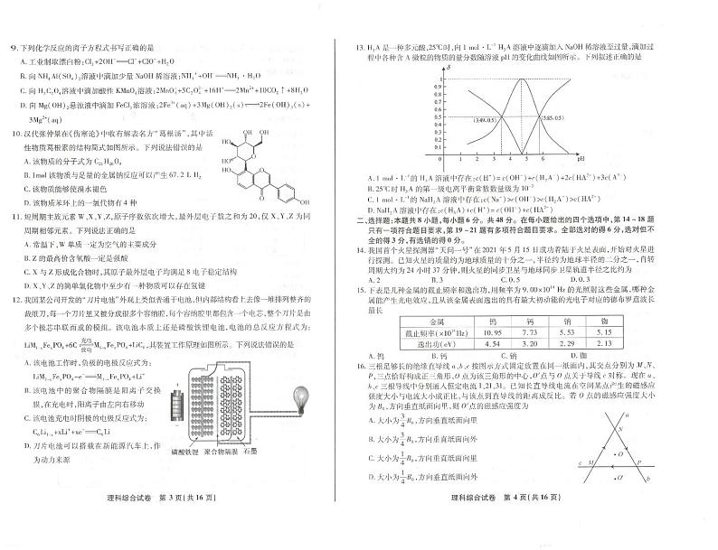 2022届安徽省“江南十校”高三下学期3月一模联考理综试题 PDF版02