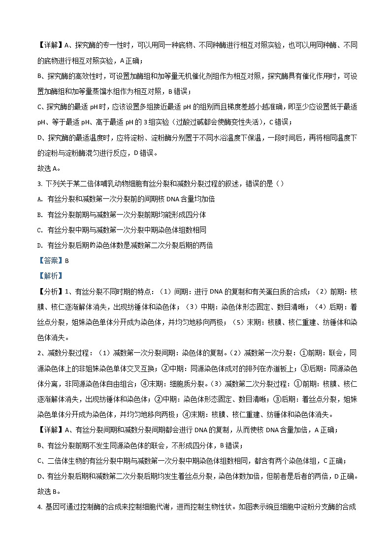 2022届黑龙江省齐齐哈尔市高三下学期第一次模拟考试 理综练习题02