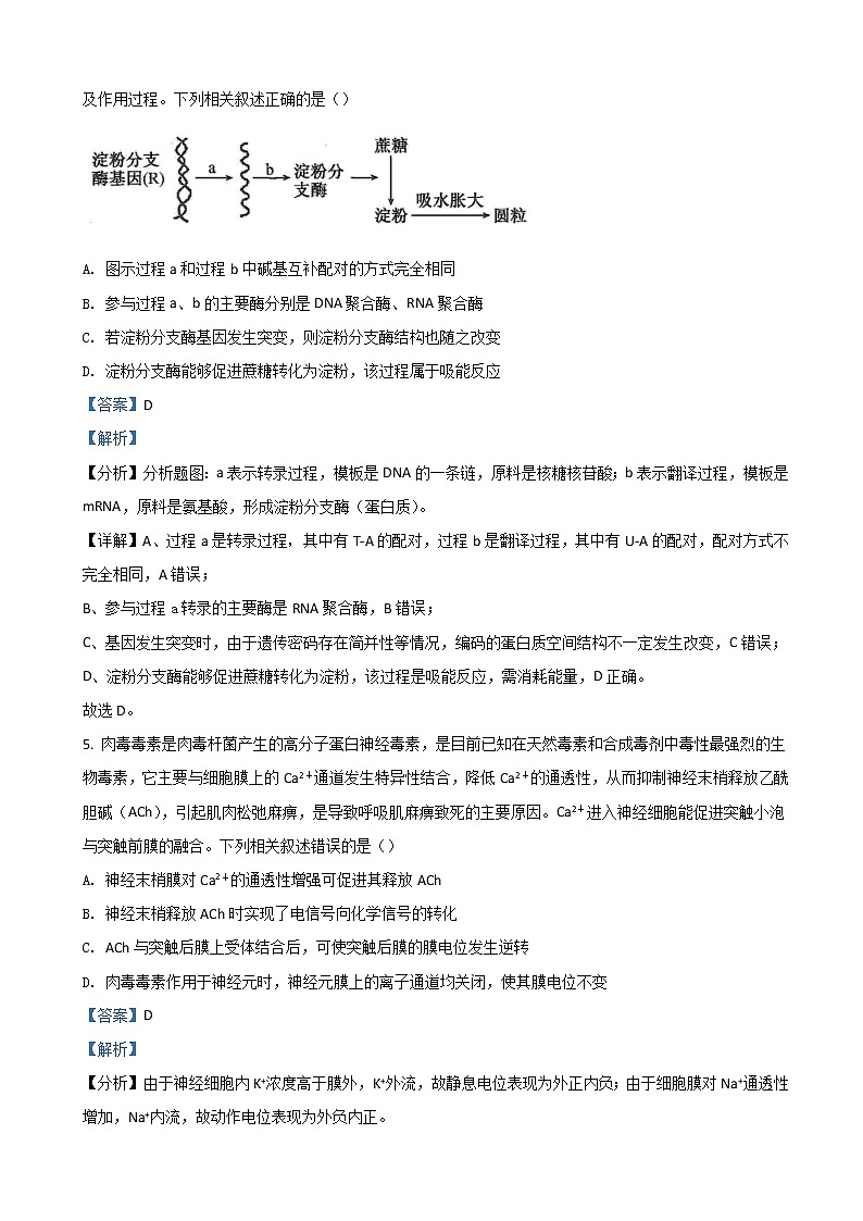 2022届黑龙江省齐齐哈尔市高三下学期第一次模拟考试 理综练习题03
