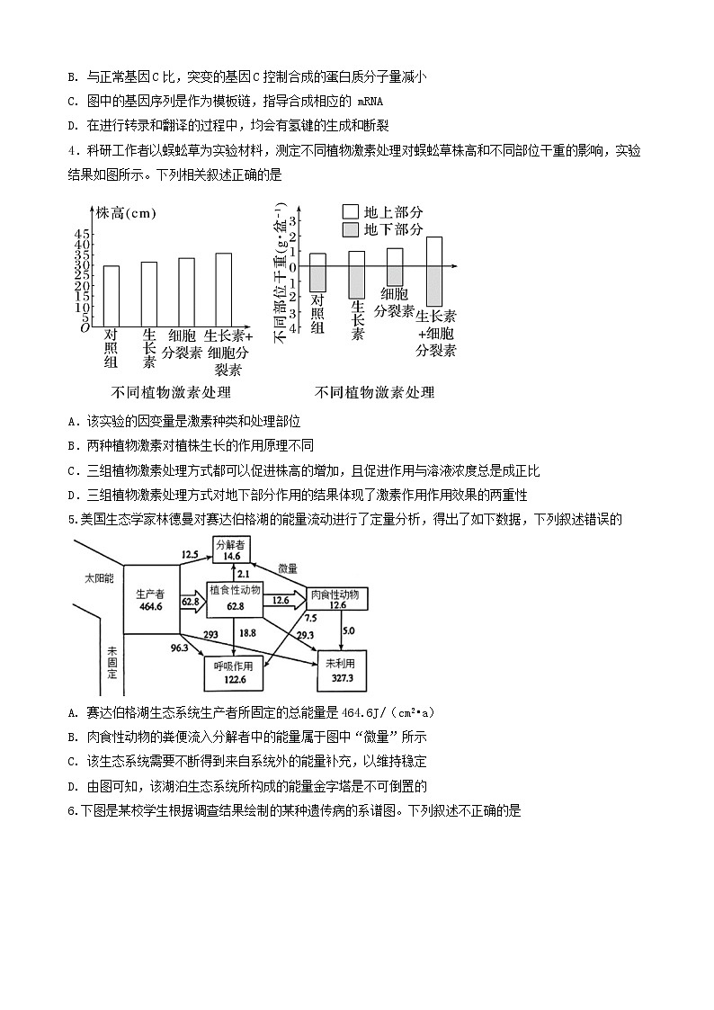2022届四川省成都市石室中学高三下学期“二诊模拟”理科综合试题第2页