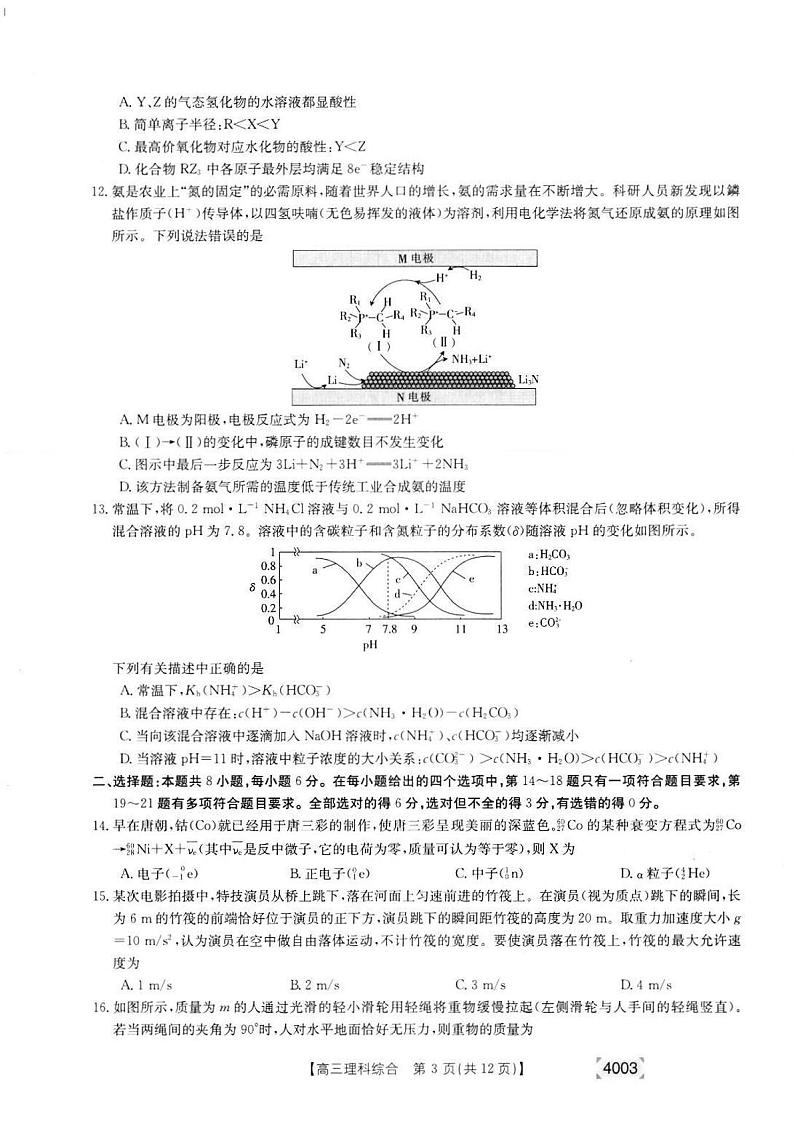 2022届江西省名校联盟高三下学期3月联合调研理科综合试题（PDF版）03