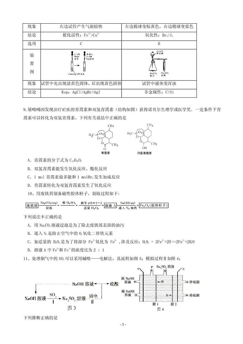 2019届黑龙江省哈尔滨市第六中学高三冲刺卷（一）理科综合试题（PDF版）03