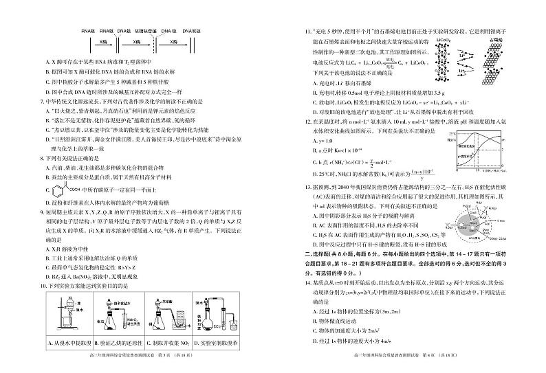 2020年内蒙古呼和浩特高三第二模拟理科综合试卷第2页