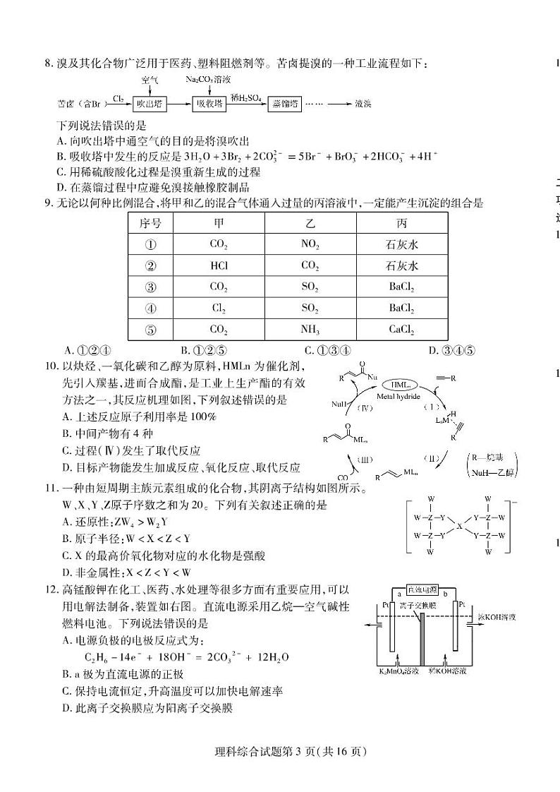 2022年东北三省三校高三第二次联合模拟考试理科综合能力试题（PDF版，含答案）03