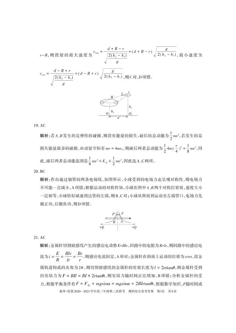 2021届新疆维吾尔自治区高三下学期第二次联考理科综合试题 PDF版03
