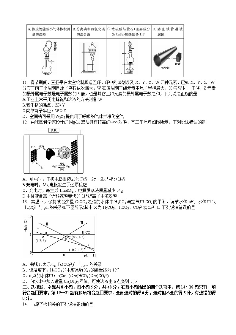 2022安徽省高考5月考前适应性考试（合肥三模）理科综合试卷第3页