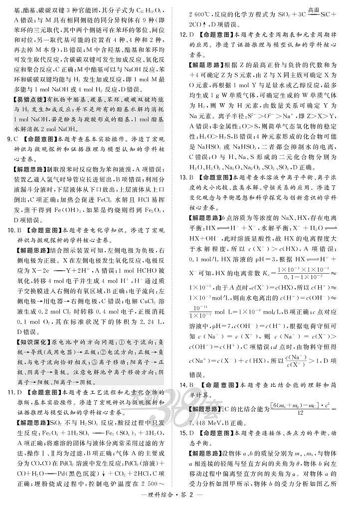 理综解析-“超级全能生”2021高考全国卷地区4月联考甲卷第2页