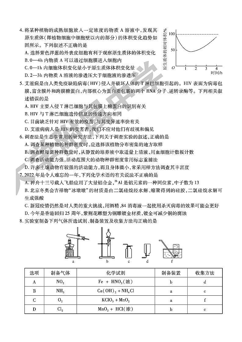2022年东北三省三校（哈师大附中）高三第四次模拟考试理科综合试题含答案第2页