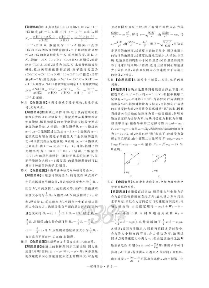 2021“超级全能生”高三全国卷地区3月联考试题（乙卷）理科综合PDF版含解析03