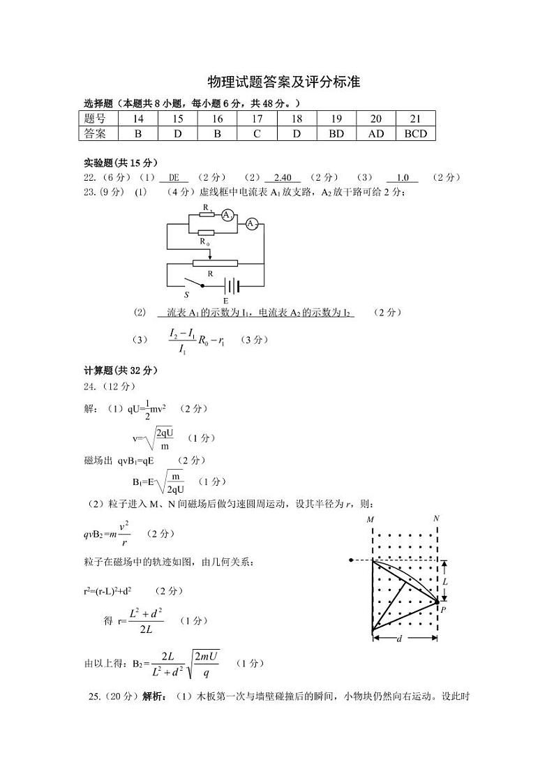 2021省大庆高三下学期第一次教学质量检测理科综合PDF版含答案01