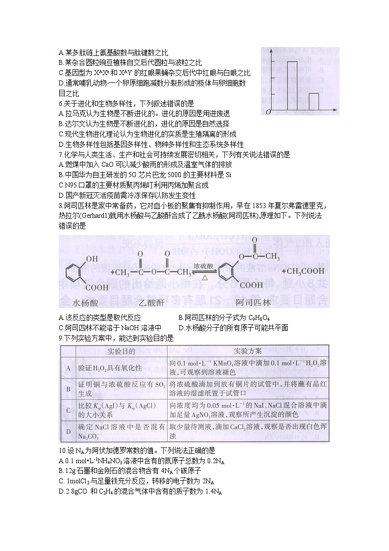 2021届广西桂林、崇左市高三联合调研考试（二模）理科综合试题（Word版）第2页