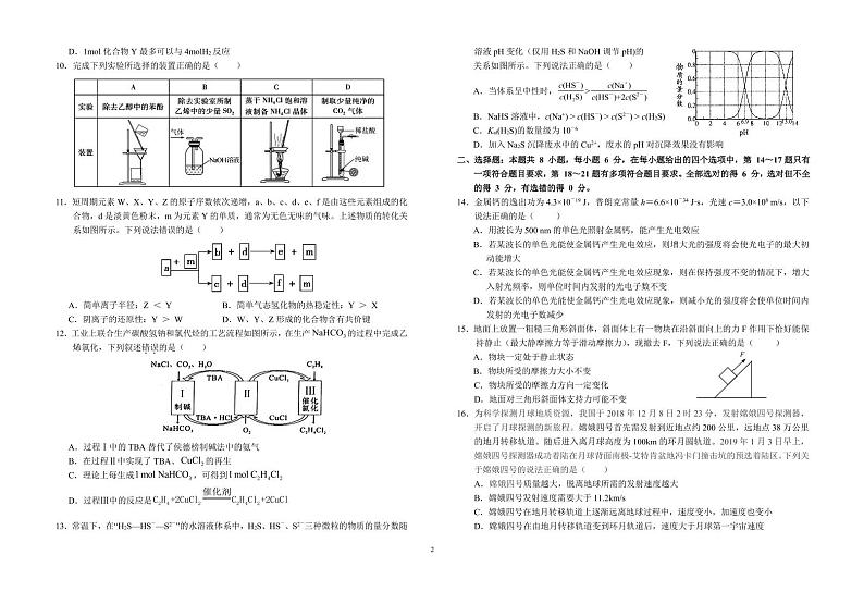 2020六安一中高三高考适应性考试理科综合试题（可编辑）PDF版含答案02