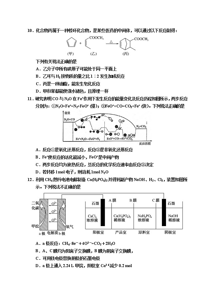 2020回族自治区银川一中高三第四次模拟考试理科综合试题含答案03