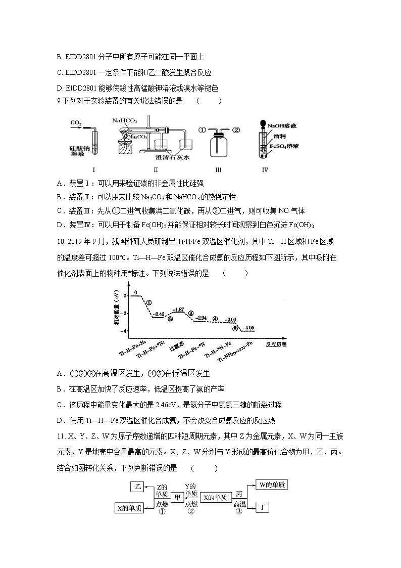 2020常德二中高三临考冲刺理科综合试题含答案03