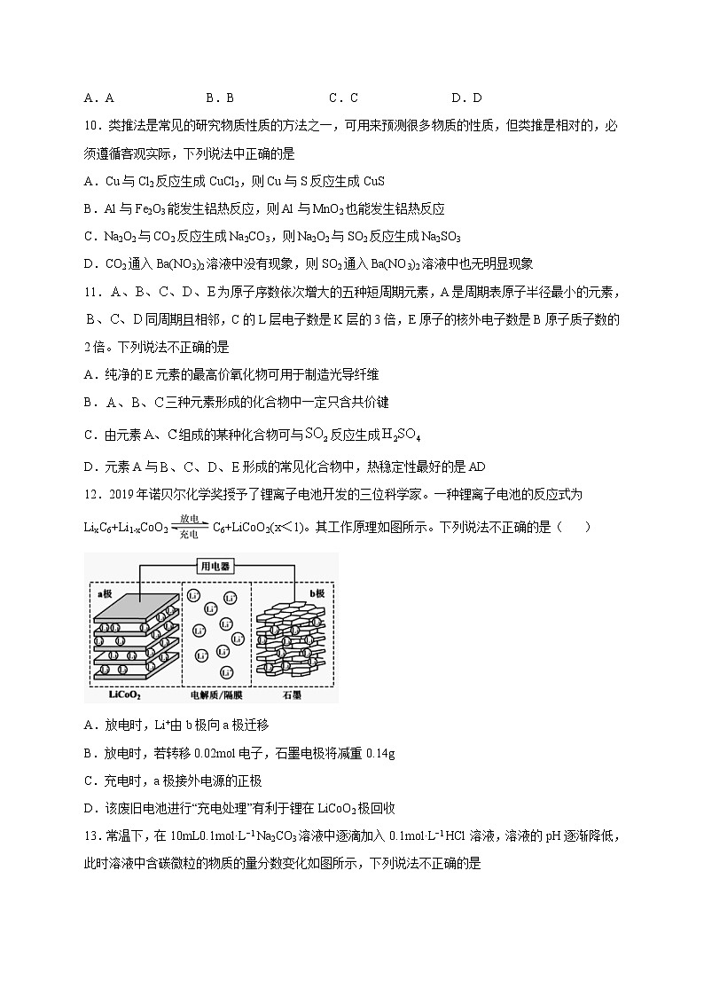 2020泸县四中高三三诊模拟考试理科综合试题含答案03