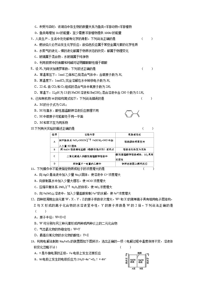 2020六安一中高三下学期模拟卷（九）理科综合试题含答案第2页