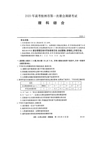 2020桂林高三第一次联合调研考试理科综合试题扫描版含答案