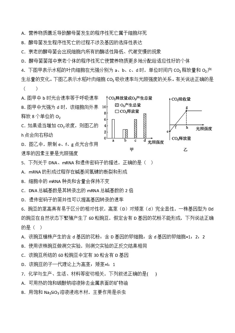 2023遂宁中学高三上学期10月月考试题理科综合含解析02