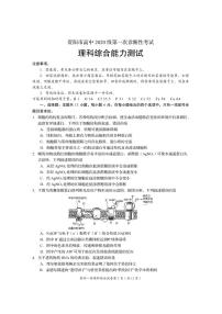 2023届四川省资阳市高三上学期第一次诊断考试理科综合试题含答案