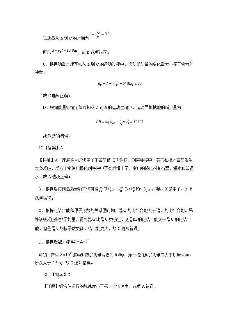 2022-2023学年云南省昆明市第一中学高中新课标高三第六次考前基础强化理综试题 PDF版02