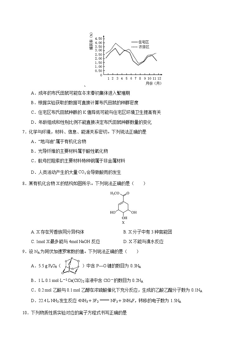 2023年高考第一次模拟考试卷：全国甲卷理综A卷（考试版）版(1)第3页