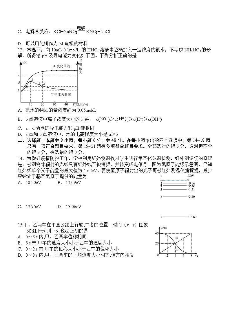 2023泸州泸县四中高三二诊模拟考试理综试题含答案03