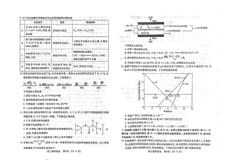 2023届河南省许昌、济源、洛阳、平顶山四市高三第三次质量检测理科综合试题02