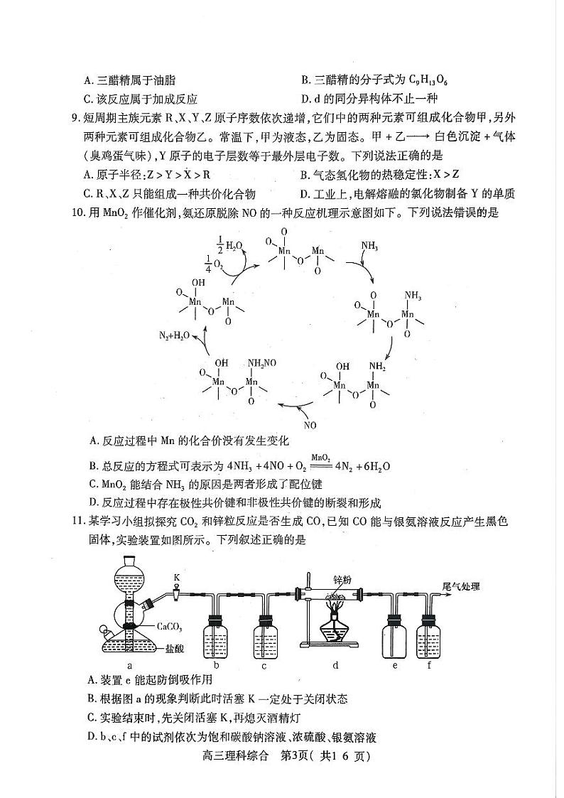 2022-2023学年河南省平许济洛联考高三下学期第二次质量检测（月考）理综试题PDF版含答案03