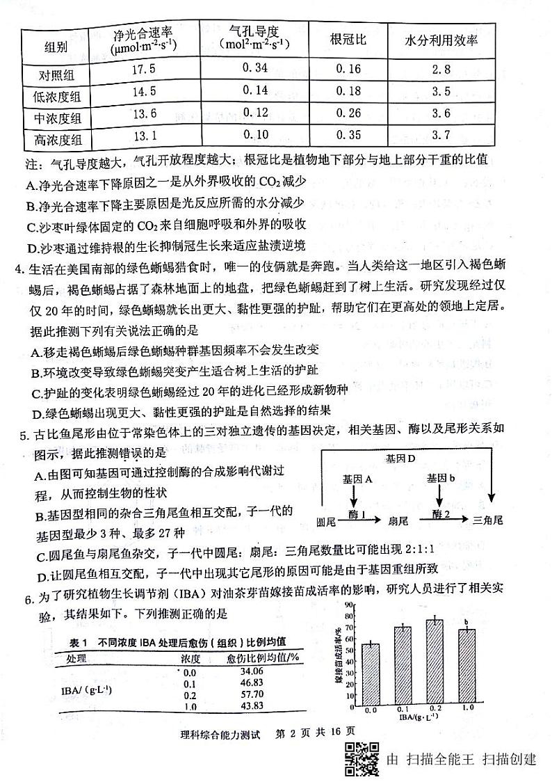 名校联盟理综pdf版第2页
