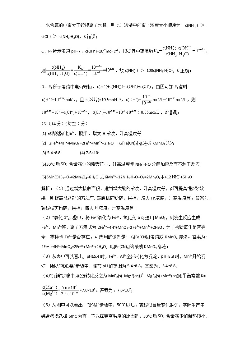 铜川高三理综化学模拟答案第3页