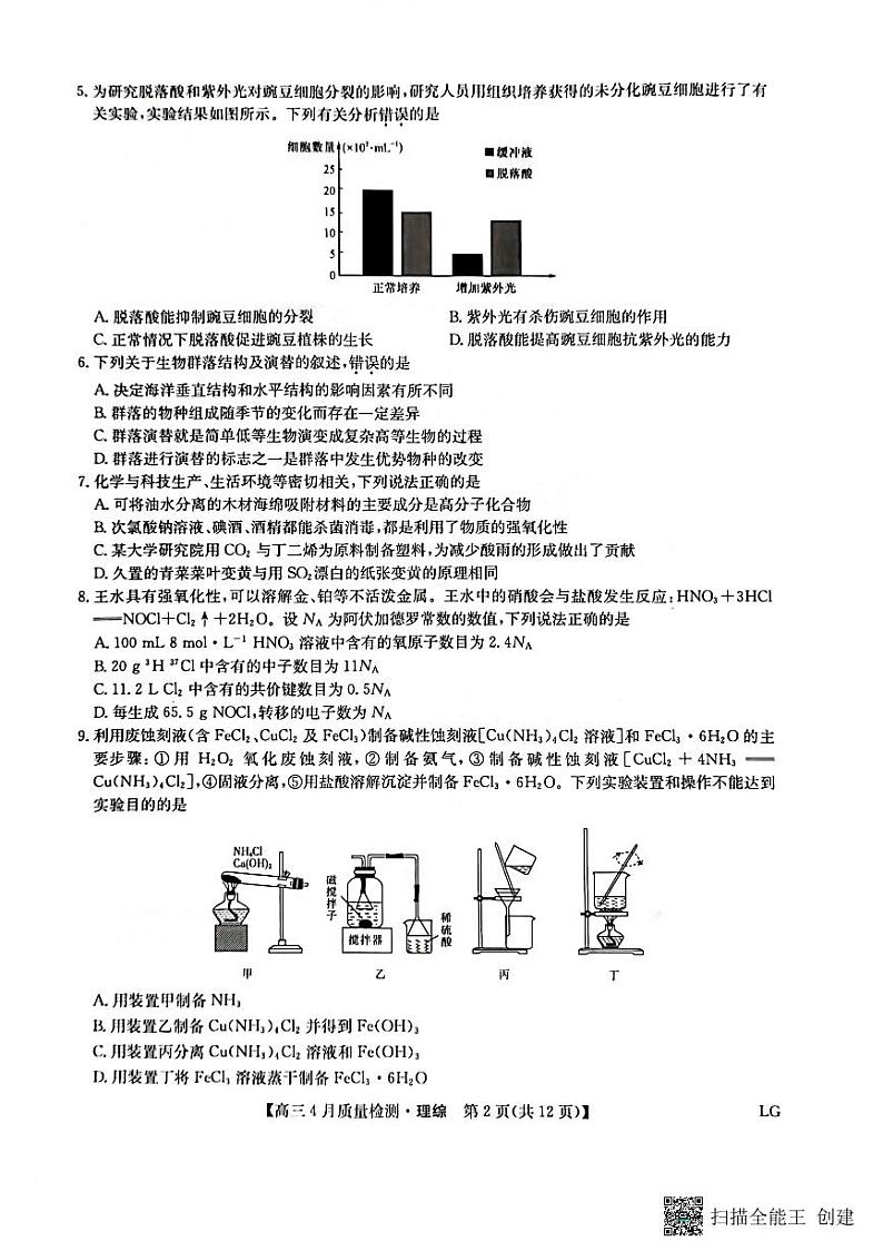 2023届江西省赣州市高三4月联考理科综合试卷 PDF版02