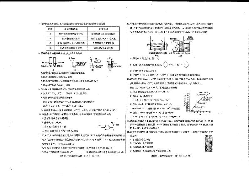 2022届内蒙古自治区包头市高三下学期4月第二次模拟考试理综试卷（PDF版含答案）02
