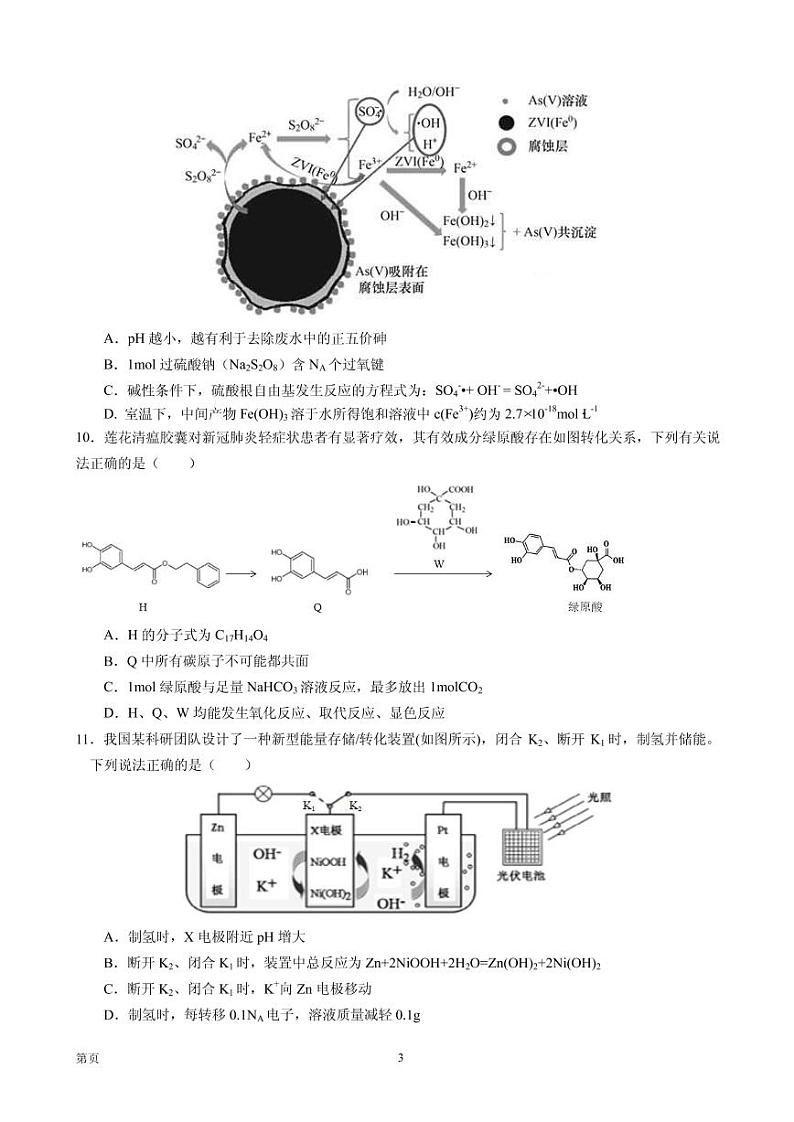 2020届湖北省襄阳市第五中学、夷陵中学高三下学期联考理综试题 PDF版第3页