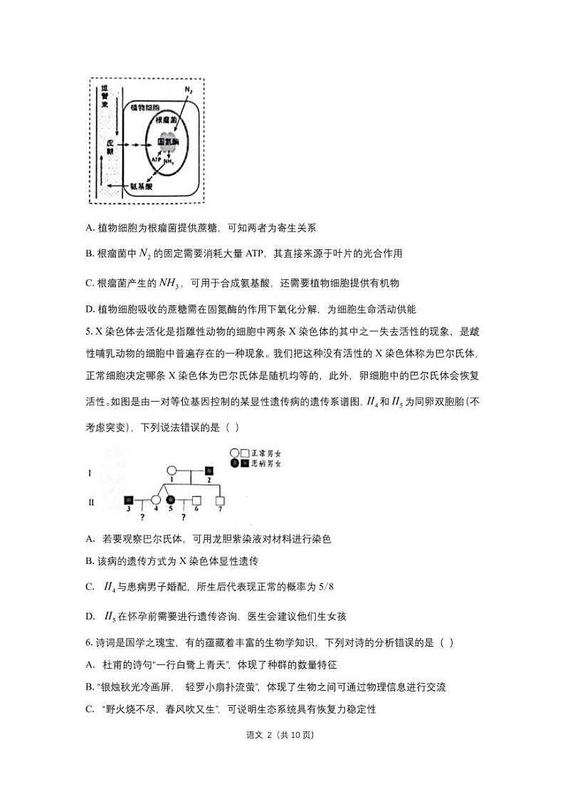2022届河南省豫北名校联盟高三下学期5月第二次模拟考试理科综合试题（PDF版含答案）02