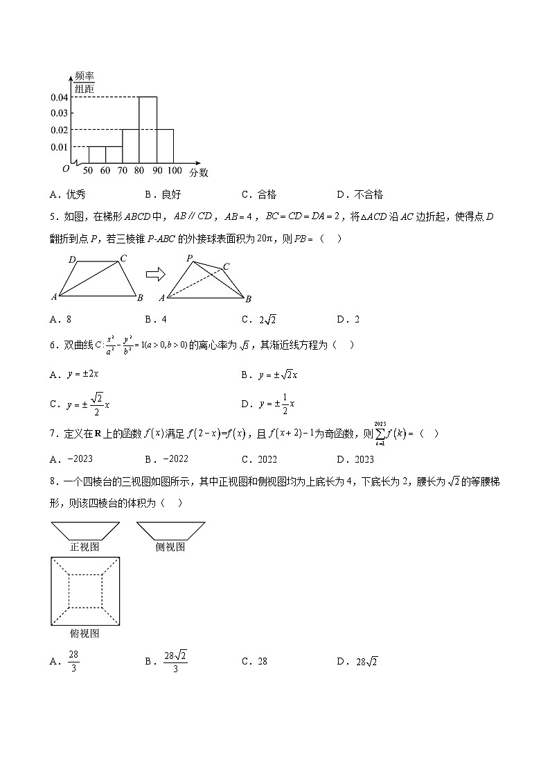 2023年高考押题预测卷03（甲卷理科）（考试版）A402