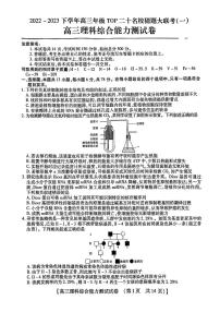 2023年河南省高三TOP二十名校猜题信息卷一 理科综合试题