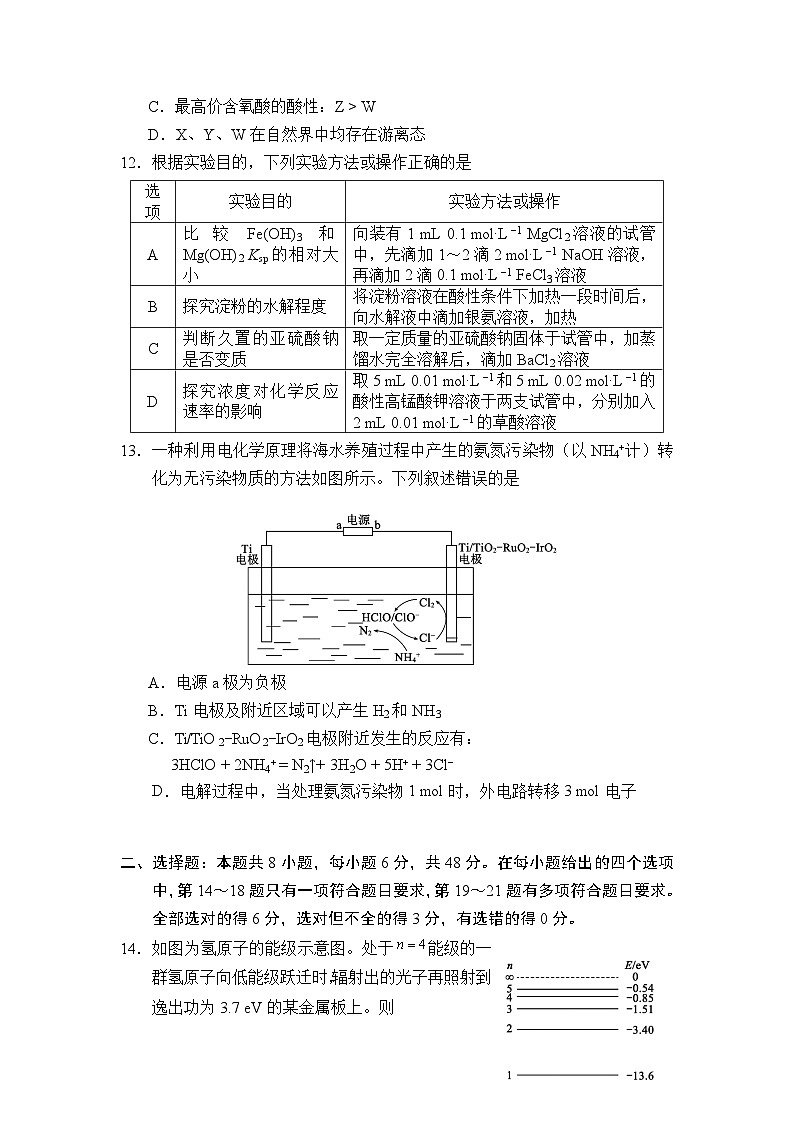 2023年高考压轴卷——理综（全国甲卷） Word版含解析03