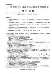 广西2023年5月高中毕业班高考模拟测试理科综合