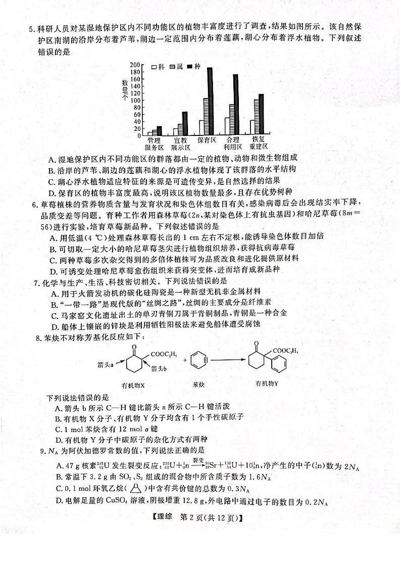 黑龙江省齐齐哈尔市2023届高三第三次模拟理科综合试卷+答案02