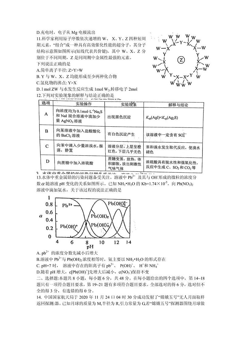 2021届吉林省长春市高三下学期质量监测（二）（二模）理综试题 PDF版03