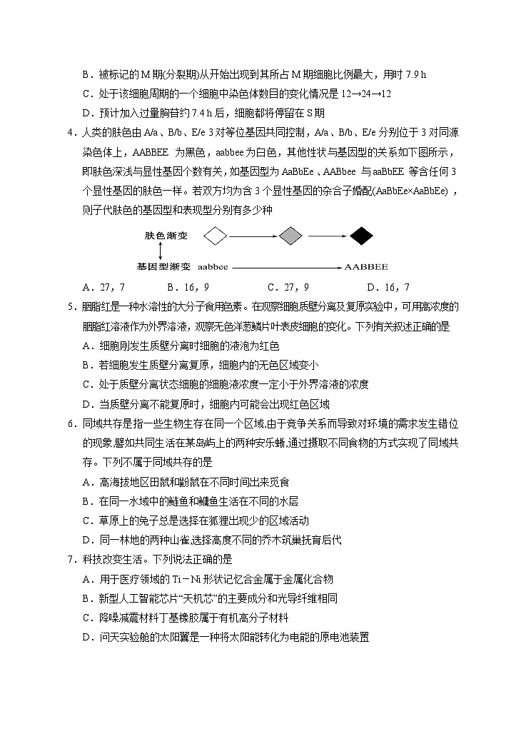2023届宁夏回族自治区银川一中高三第四次模拟考试 理综第2页