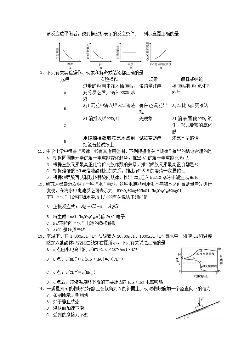 2011年安徽高考理科综合真题及答案03