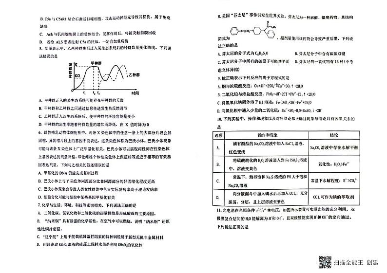 2023届安徽省亳州市第一中学高三冲刺卷理综第2页