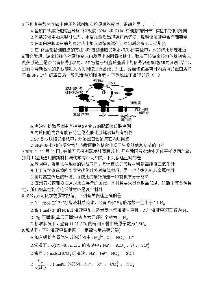 2024届四川省射洪中学高三上学期开学考试 理综02