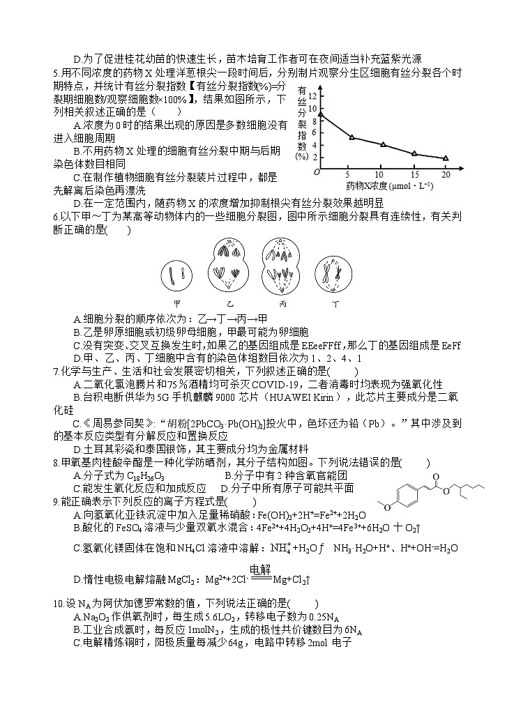 2024届四川省射洪中学高三上学期开学考试 理综02